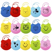 Милые водонепроницаемые детские нагрудники с мультяшным дизайном, силиконовый детский слюнявчик, полотенце для новорожденных, Мультяшные водонепроницаемые фартуки, детские нагрудники