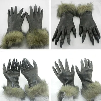 

The Devil Dance Full Head Horror Halloween Mask Cosplay Wolf Wolf Gloves Gloves Party Toys Movie Theme Props Supply