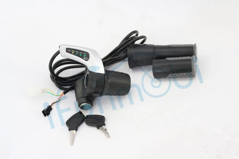 36V//48V Twist Speed Throttle Half-Bar Grip Throttle With Electric Lock For Ebike