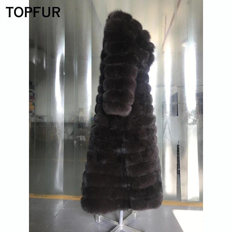 TOPFUR Real Photo Fur With Turn-Down Collar Winter Thick Fox Fur Long Jacket Women Luxury Natural Fox Fur Coat Skirt Type TOPFUR Real Photo Fur With Turn-Down Collar Winter Thick Fox Fur Long Jacket Women Luxury Natural Fox Fur Coat Skirt Type
