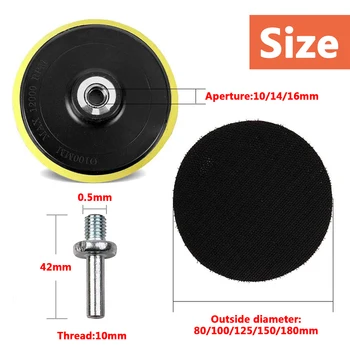 

1pc 3' 4' 5' 6' 7' Polishing Self-adhesive Disc Polishing Sandpaper Sheet Adhesive Disc Chuck Angle Grinder Sticky Plate for Car