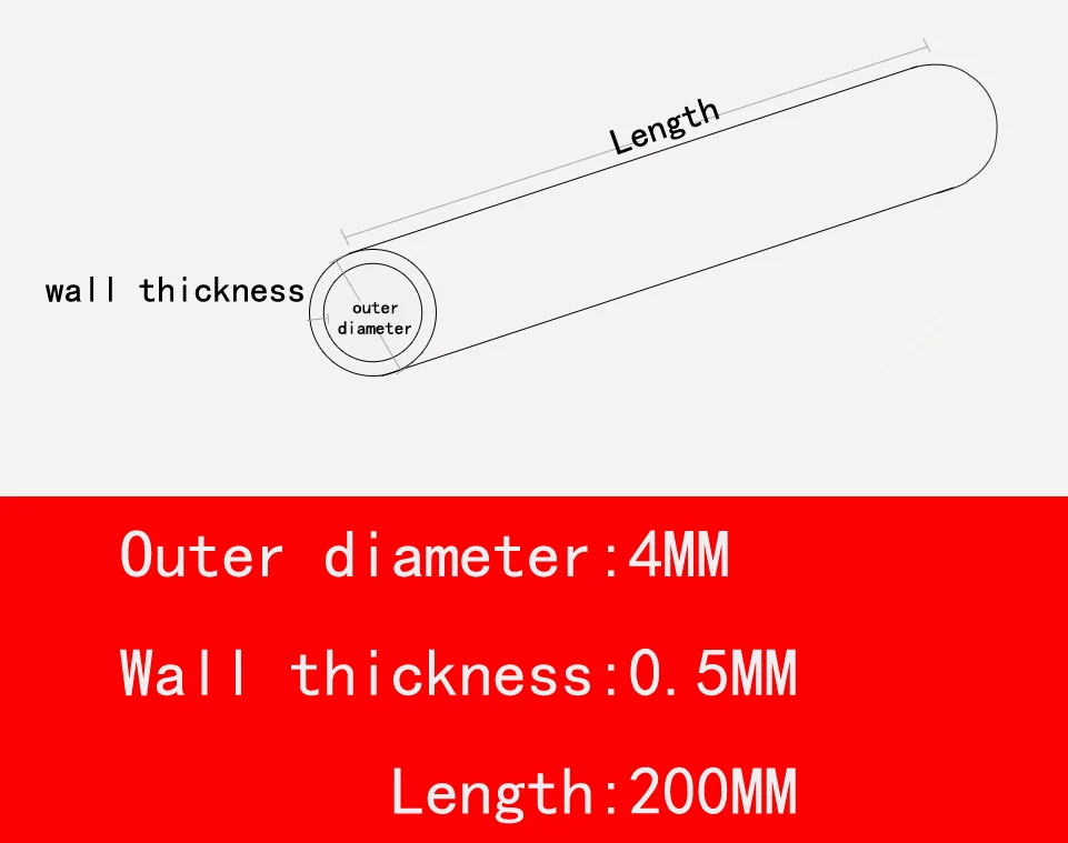 304 труба из нержавеющей стали наружный диаметр 4 мм толщина стенки 0,5 мм длина 200 мм