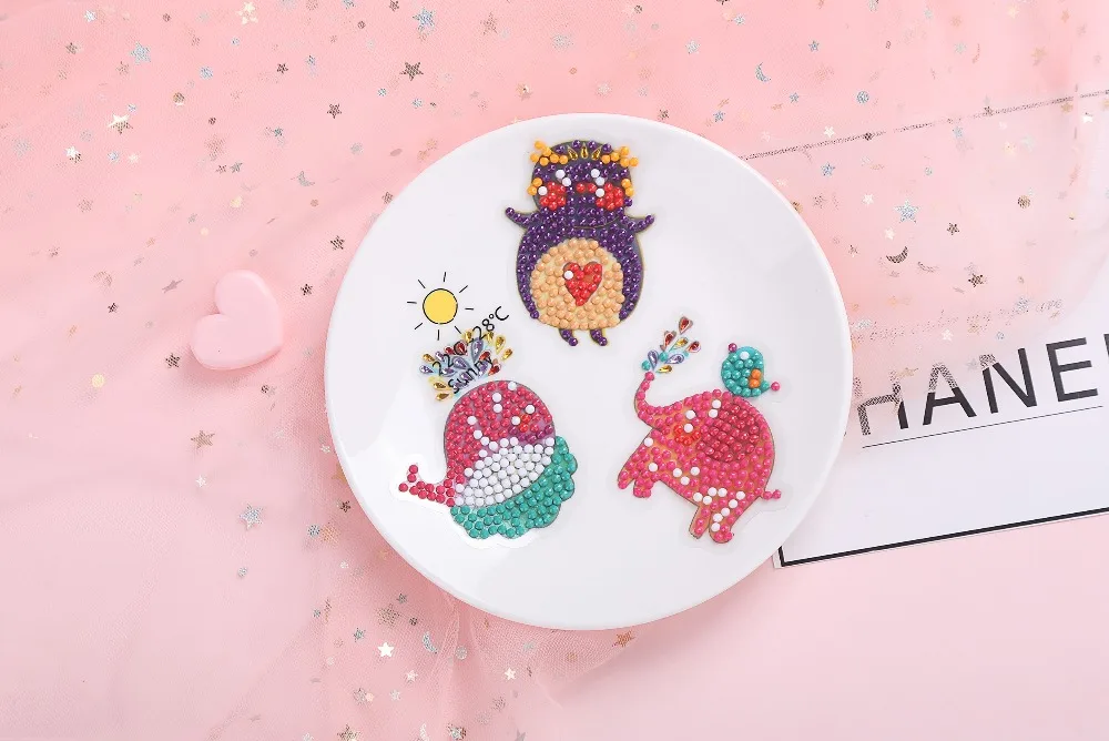 Special shaped Diamond Embroidery OWL butterfly bee Diamond Painting For kids Round Diamond Sticker For Cup Book Phone Decor DIY