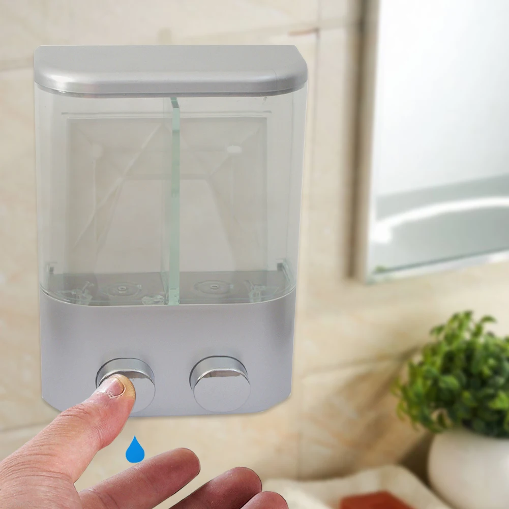 Hotel Hand Pressing Home Liquid Soap Dispenser Wall Mounted Bathroom Double Shower Kitchen Large Capacity Manual | Обустройство дома
