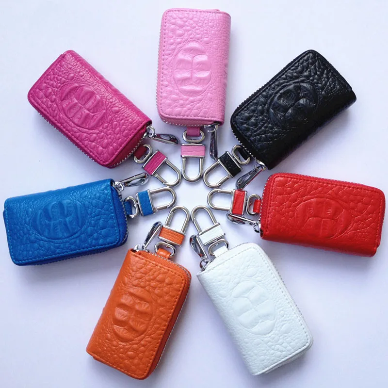 

Explosion 2017 genuine crocodile pattern super fiber skin various models folding my smart zipper car with the key box holder car