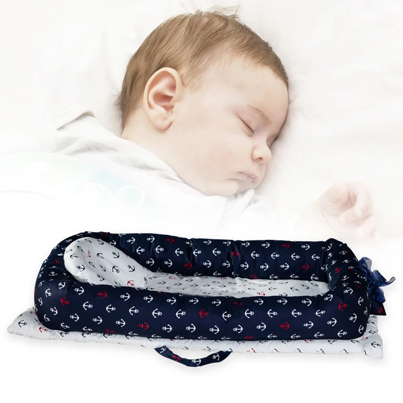 

0-2Y Baby Foldable Nest Bed Cradle Cot Travel Crib Bed Multifunction Newborns Portable Baby Crib Babynest Washable Bumper Bed
