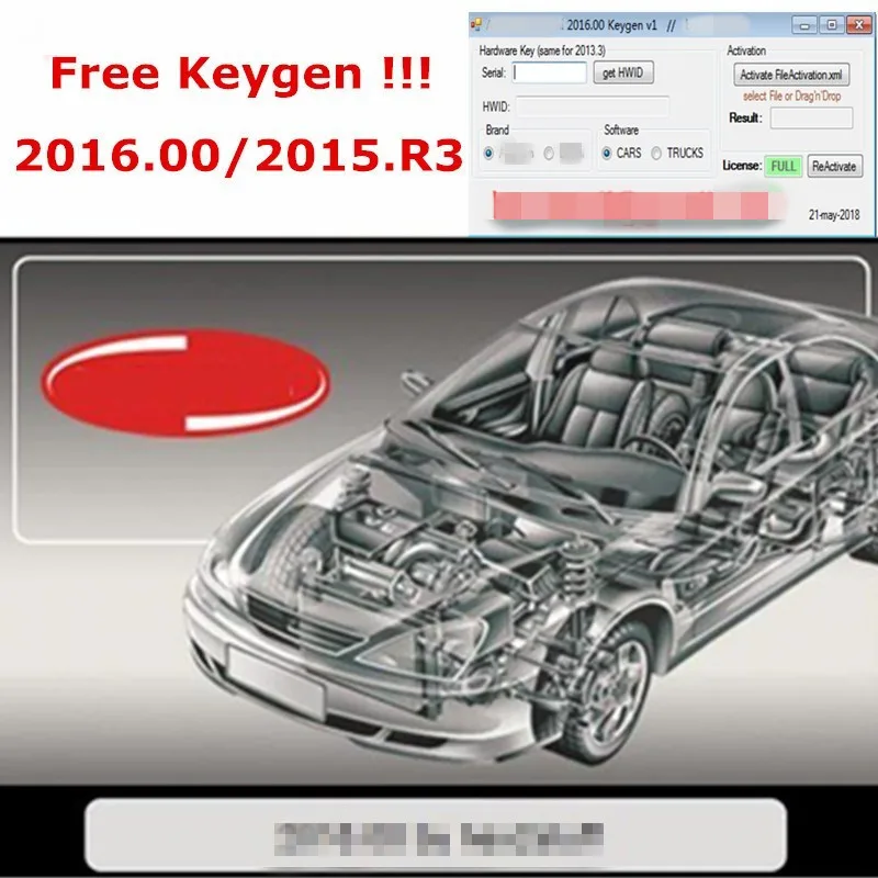 

Newest SW 2016.00 Free Keygen For TCS CDP Pro Multidiag MVD WOW 5.00.12/5.00.8 2016.R0 2015.R3 Multi Vehicle Diagnostic Scanner