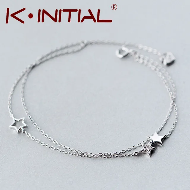 Kinitial 1pcs 925 Silver Hollow Star Bracelets Bangles New Fashion Kinitial 1pcs 925 Silver Hollow Star Bracelets Bangles New Fashion Pentagram Bracelet For Women Cuff