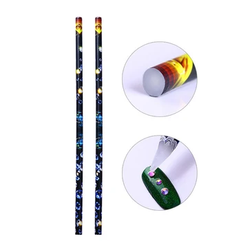 

2Pcs Crayon Wax Dotting Pen Pencil Rhinestones Gems Drilling Picking Picker Tips DIY Nail Art Tools