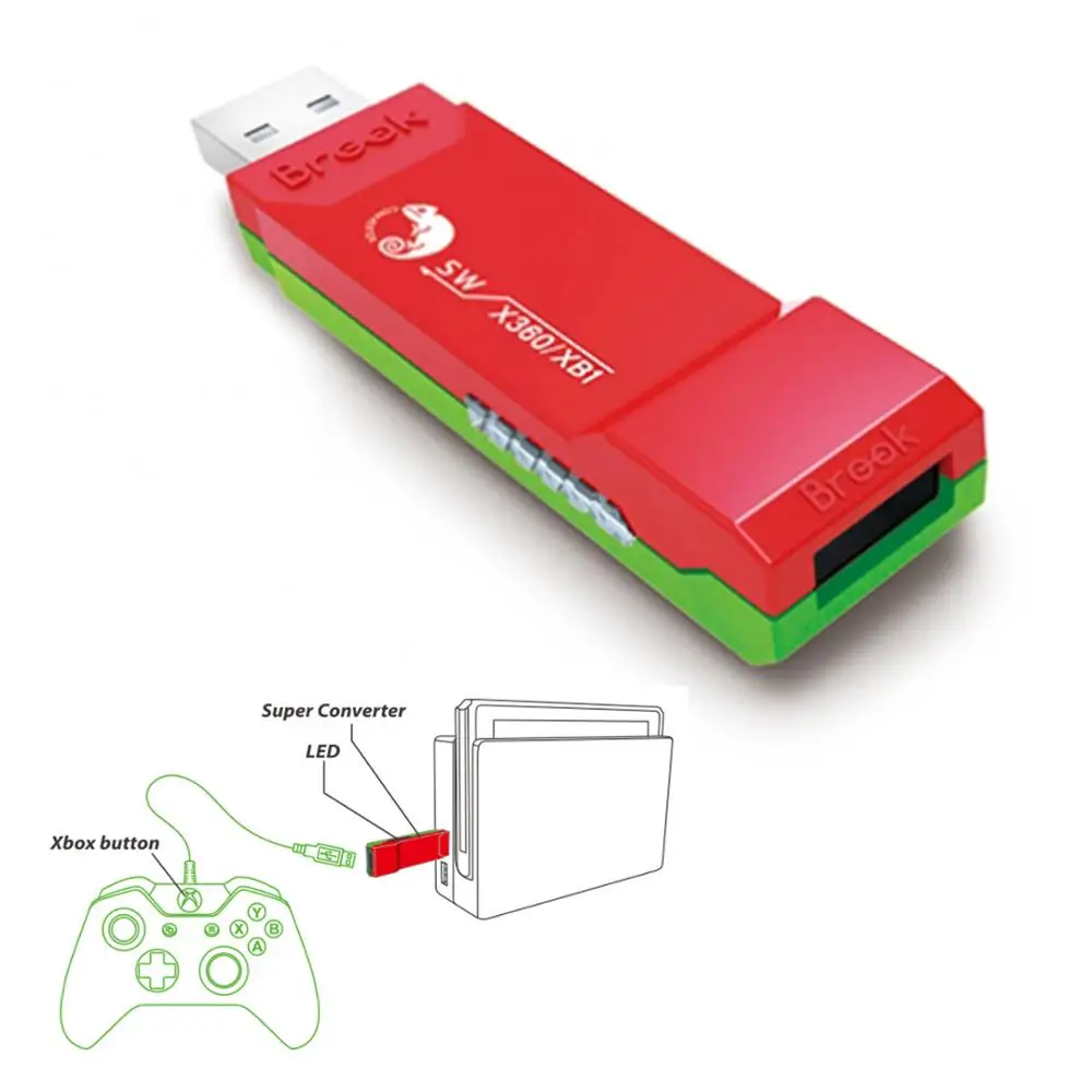 Адаптер USB Brook для контроллера Xbox One 360 адаптер геймпада Nintendo switch|adapter converter|adapter for
