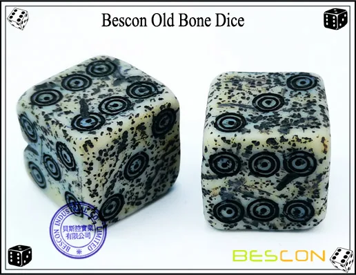 Bescon старомодные древние кости D6 16 мм 12 шт набор, 16 мм шестигранные штампы(12) каменные кости