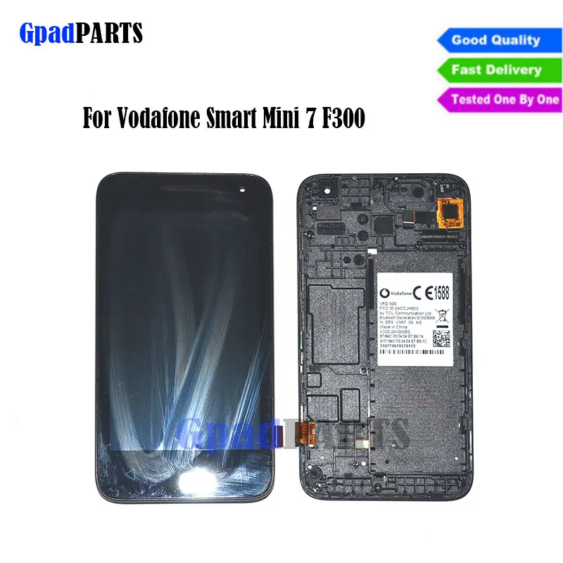 

High Quality VF300 LCD For Vodafone Smart Mini 7 VFD300 LCD Display touch screen digitizer assembly with frame