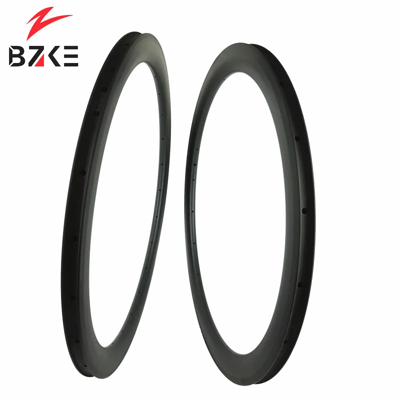Best BZKE carbon rim for road bike 700c carbon road rim 50mm deep 25mm width chincher or tubeless racing bicycle rims UD 3K finish 4