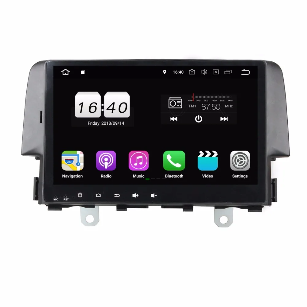 Sale 10.1" Android 8.1 For Honda CIVIC 2016 TDA7851 IPS 2GB RAM Car DVD Player GPS Glonass RDS Radio wifi 4G Bluetooth 4.0 steering 3