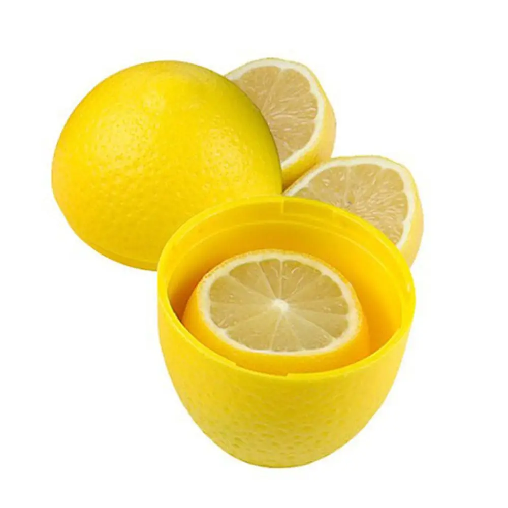 

1pc Orange Storage Box Holder Lemon Lime Fresh Keeping Case Plastic Orange Shaped Moisture-proof Round Fruit Container Box