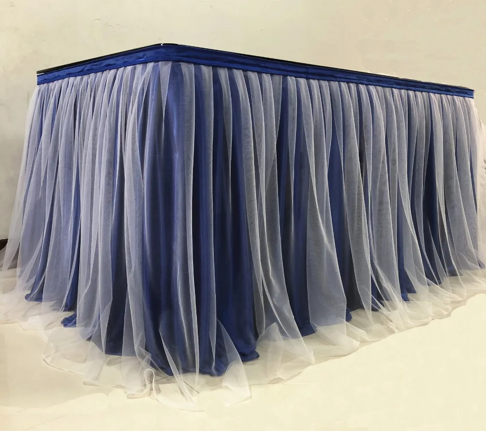 Tulle Table Skirt for Party Wedding Home Decoration Birthday Party / Baby Shower Chiffon Gauze Bridal Veil Table Skirting