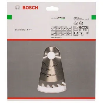 

BOSCH 2608642602 Disc circular saw OptiLine Wood 165x1,7x30/20D 36WZ