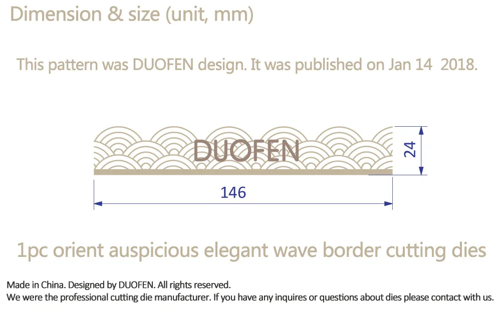 DUOFEN металлические режущие штампы 110198 в восточном стиле, волнистые трафареты для поделок, скрапбукинга, бумажного альбома, украшения