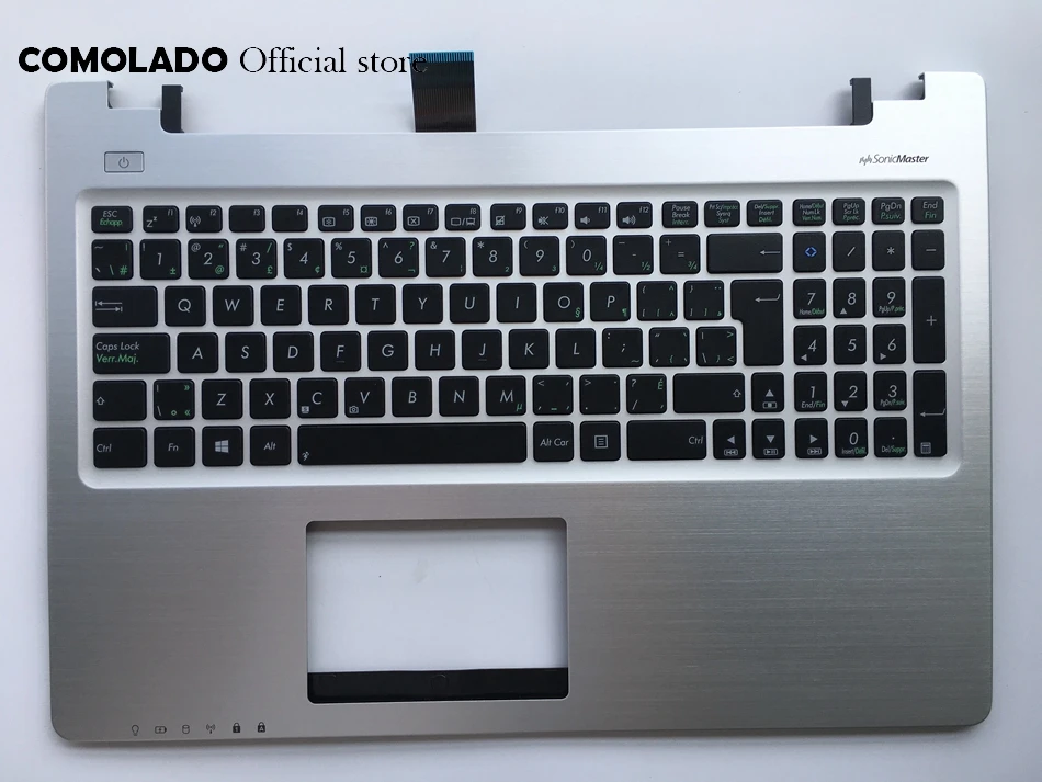 CF Canada-French keyboard for Asus S550 S550CM with silver palmrest cover laptop keyboard CF Layout