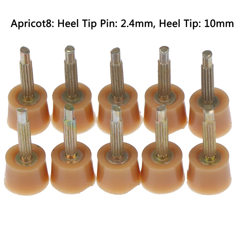 5 пар наконечников для ремонта каблуков шпильки для обуви наконечники для кранов дюбель для подъемников Сменные аксессуары для ремонта обуви - Цвет: Apricot 8