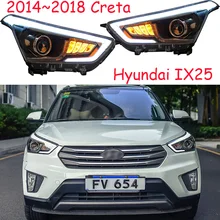 Автомобильный бампер налобный фонарь для hyundai IX25 Creta фара~ 2016y автомобильные аксессуары светодиодный DRL hid xenon для IX25 Creta фара противотуманная