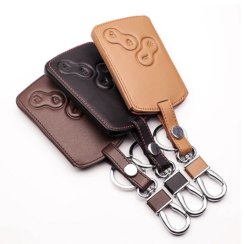 Кожаный чехол для ключа Renault Logan Megane 2 3 Koleos scenic|protect key|covers for renaultcover |