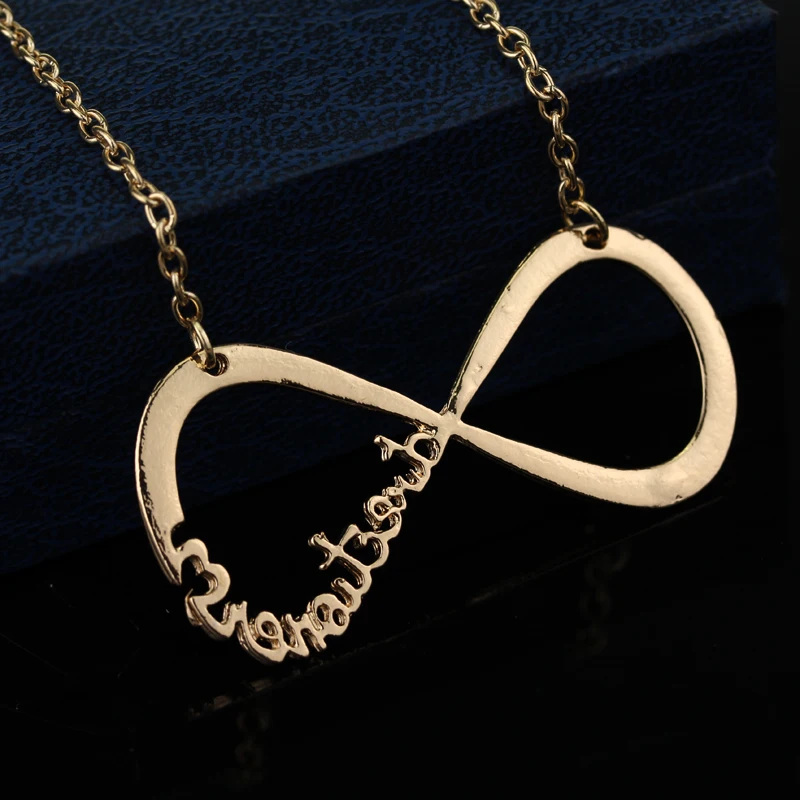 

dongsheng Fashion Jewelry Silver Charm Airplane Necklace One Direction 1D Directioner Infinity Necklace Women Men Christmas Gift