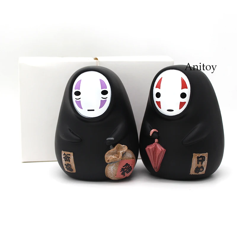 Cute Spirited Away No Face Man Piggy Bank PVC Figure Collectible Model Toy 14cm 2 Styles