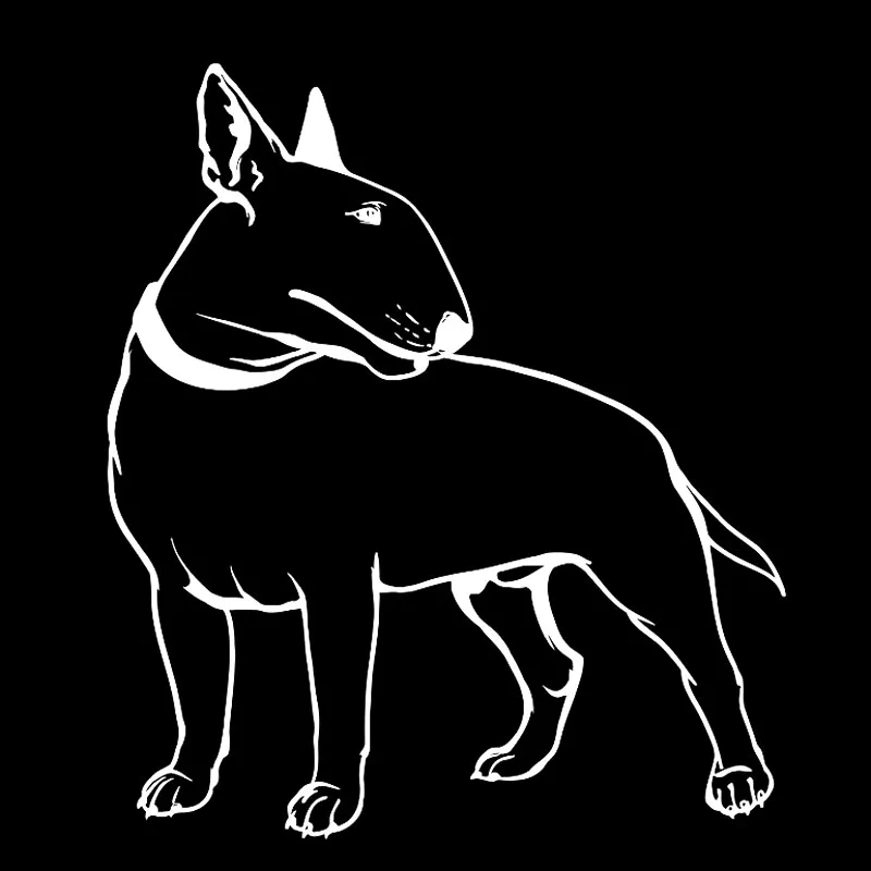 YJZT 17 см * 19 2 наклейка Bullterrier собака животное ноги хвост гвардии Виниловые