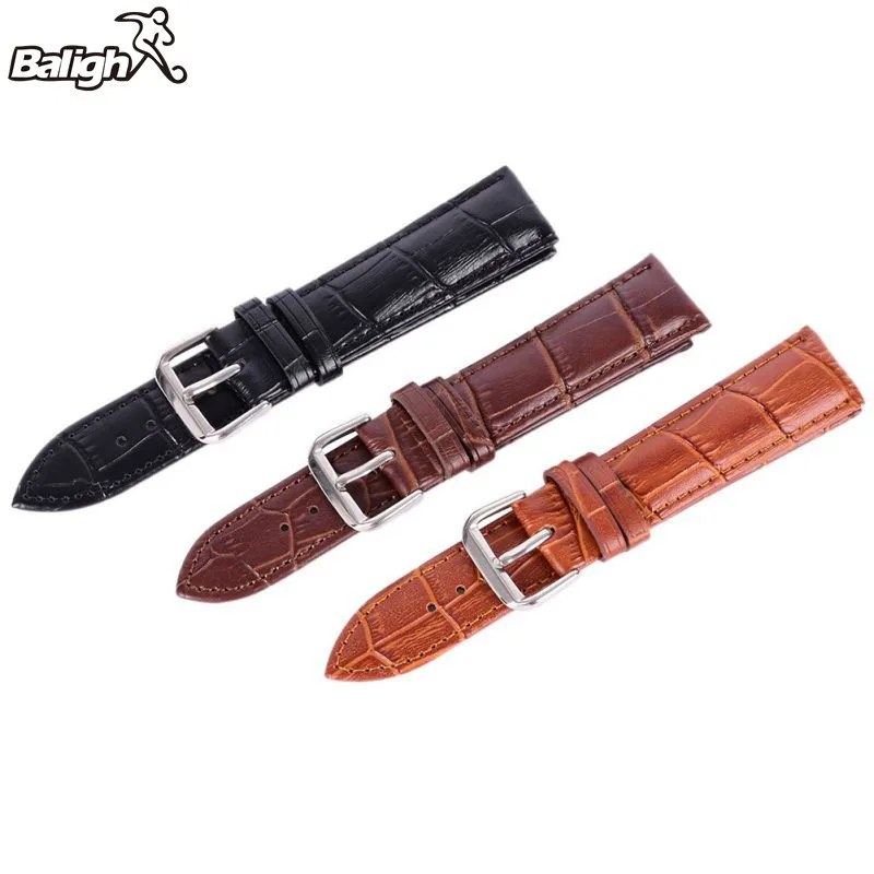 

2019 Fashion Leather Strap 18mm 20mm Buckle Bamboo Knot Pattern Watch Wristband
