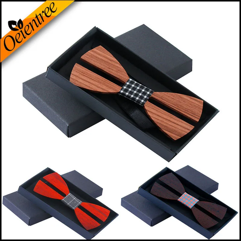 

2017 Noeud Papillon Men Hardwood Bow Tie For Men Classic Bowties Neckwear Creative Handmade Butterfly Wood bow Tie Gravata