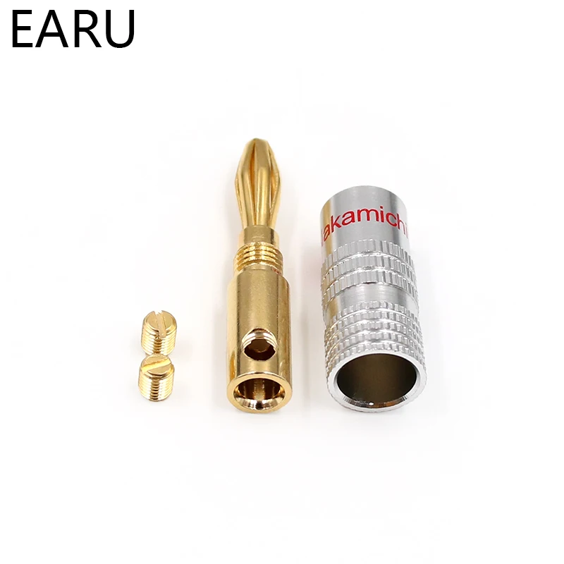 8pcs GD Amp Nakamichi Speaker Banana plug connectors