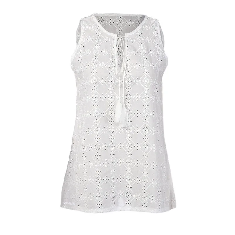 HOT sell Fashion womens tops and blouses summer 2018 Pullover Solid Shirt Sleeveless Casual femme Blouse camicette Y17#N  (6)