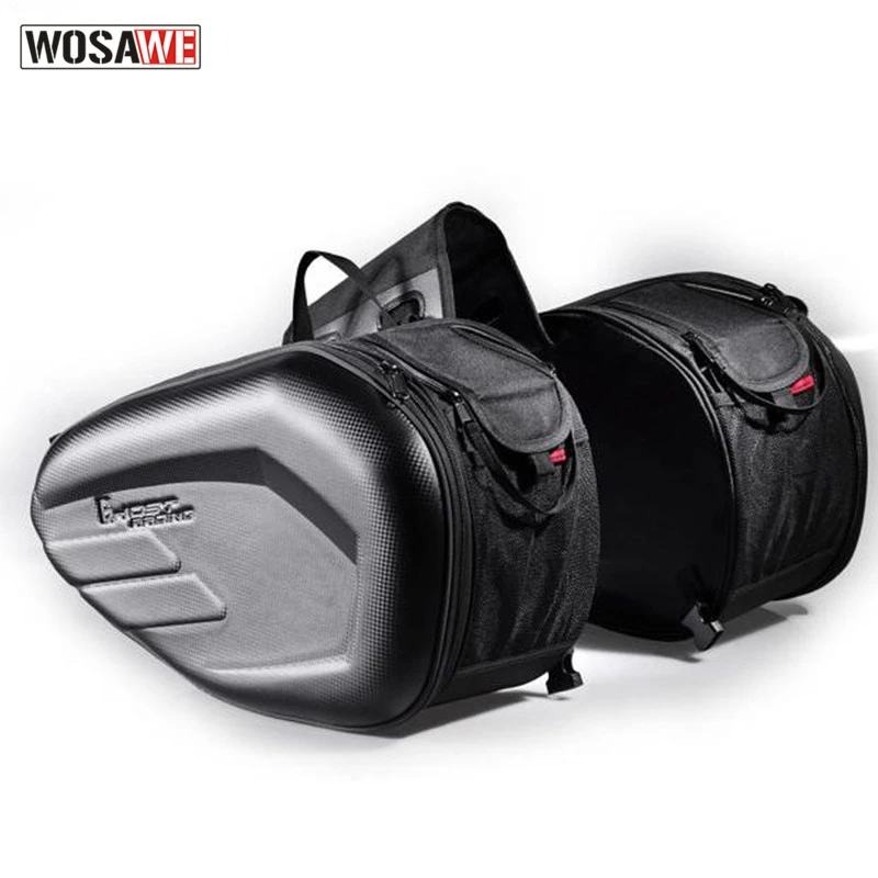 

58L Waterproof One Set Motorcycle Saddlebag Universal Moto Riding Knight Helmet Bag Tail Luggage Suitcase for Suzuki Kawasaki
