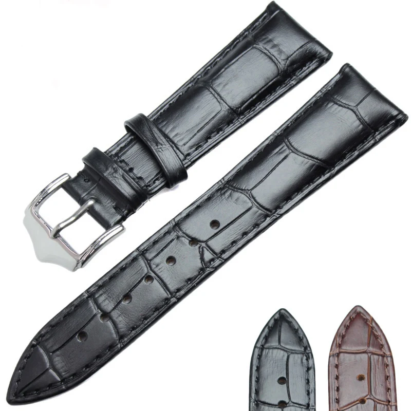 

High Quality Watchbands Soft Calf Genuine Leather Watch Band Strap 18 19 20 21 22 24mm Watch Accessories Watches Bracelet