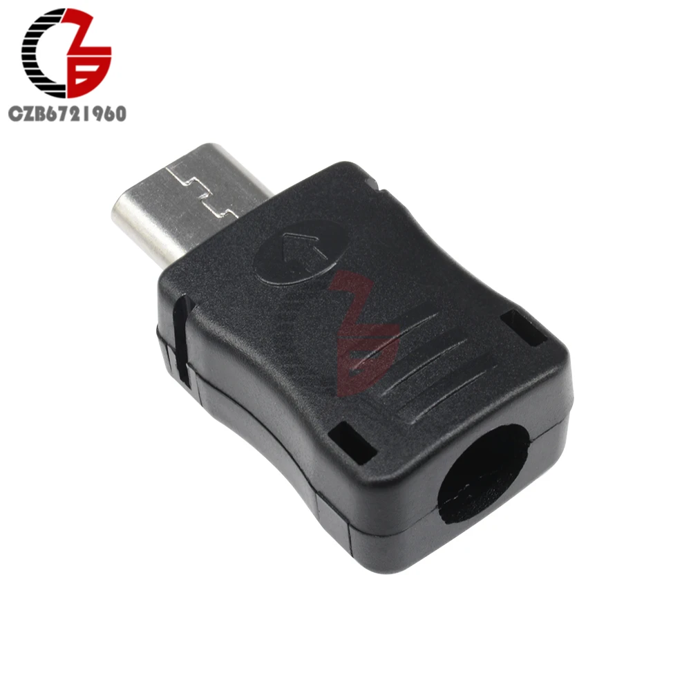 10 шт. DIY Micro USB 5 Pin T порт штекер разъем пластиковый чехол|connector t|usb male connectorusb plug connector