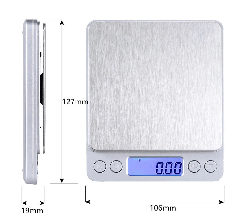 Цифровые кухонные весы с ЖК-дисплеем 500 г/0,01 г, прецизионные ювелирные весы из нержавеющей стали, устройство для взвешивания, электронные весы