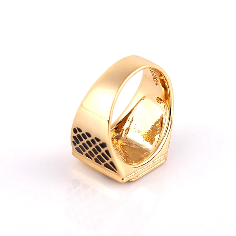 Мужское кольцо в виде покера с черной эмалью|poker ring|designer ringring design |