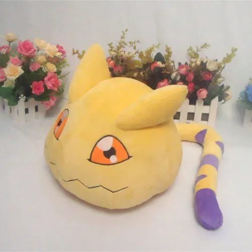 Nyaromon Плюшевые игрушки Аниме Digimon Приключения Pet лисий хвост 20*25 см высокого качества плюшевые куклы подушка