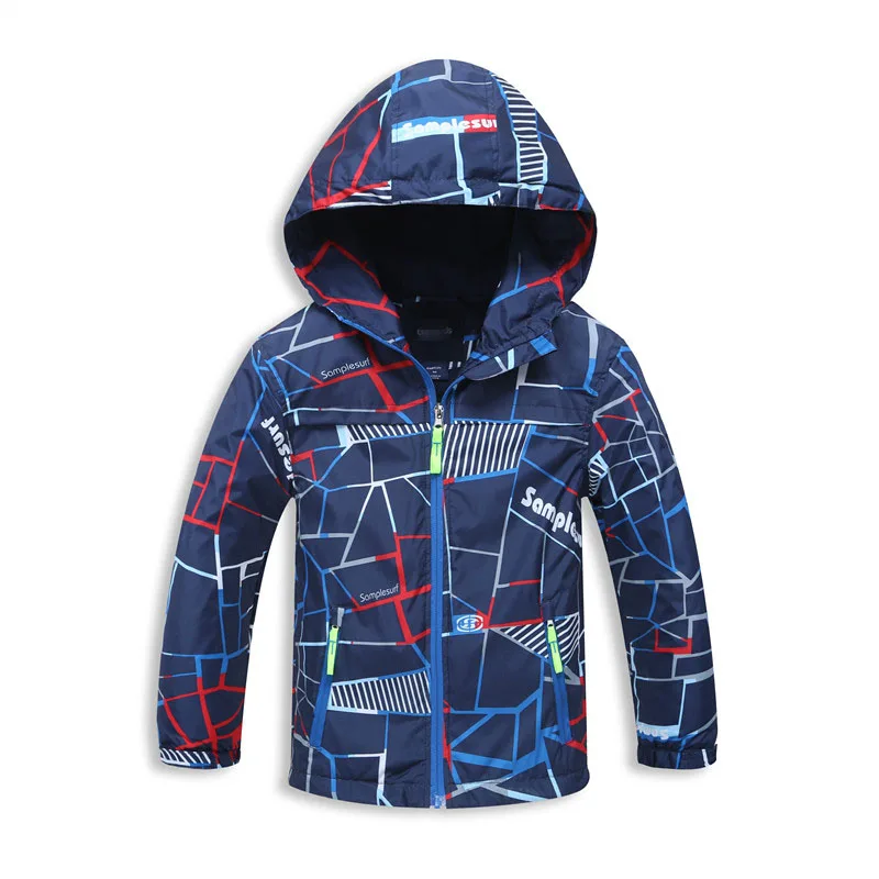 Boys Jacket For Spring Autumn Fleece Hooded Coat For Kids 3 12Years Children S Windbreaker Fashion