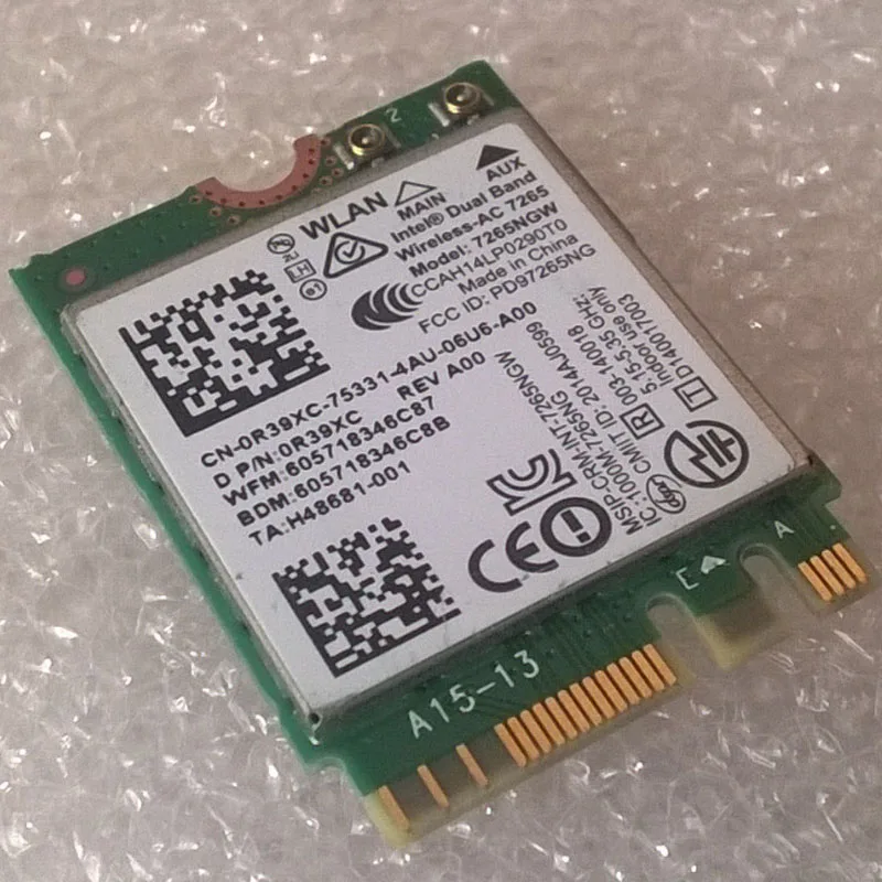 Двухдиапазонная Беспроводная Intel-AC 7265 802.11ac WiFi и BT4.0 карта 7265NGW D P/N: 0R39XC | Компьютеры