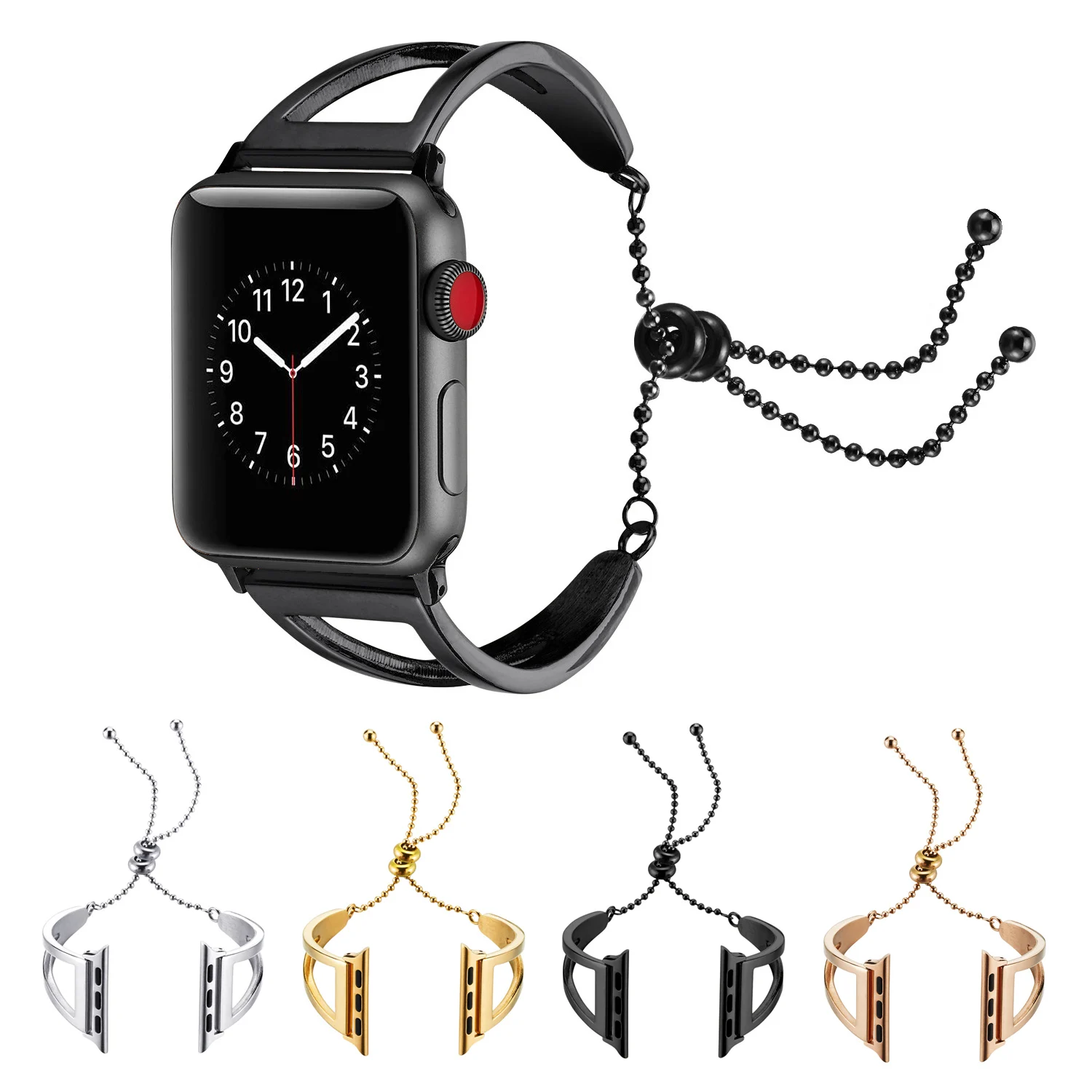 Luxury Women Stainless Steel Watch Band for Apple Watch Bracelet 38mm