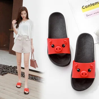 

Summer Pig Style Women Slippers Women Summer Slides Three-dimensional Pig Anti-skid Outdoor Wear Student Slippers