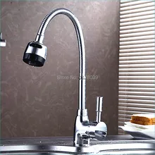 Кухонный Смеситель для горячей и холодной воды, смеситель для овощей, кран для раковины с одним отверстием, кухонный кран для раковины, J15563