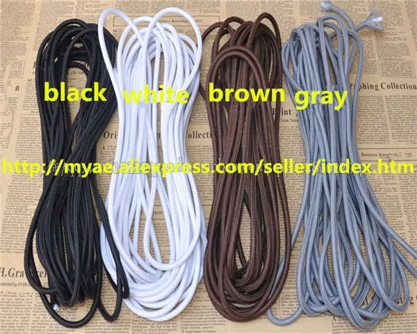 10 ma lot of 2 nuclear power cable cable power cord knitting textile fabric silk braided wire cable cloth vintage cable (21)