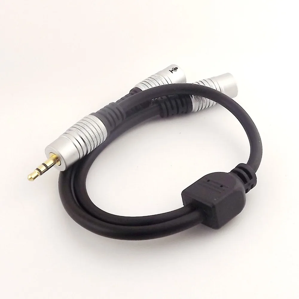 10pc 3 5mm Male 3 Pole Stereo to 2xFemale Extension Headphone Splitter Audio Cable 30cm
