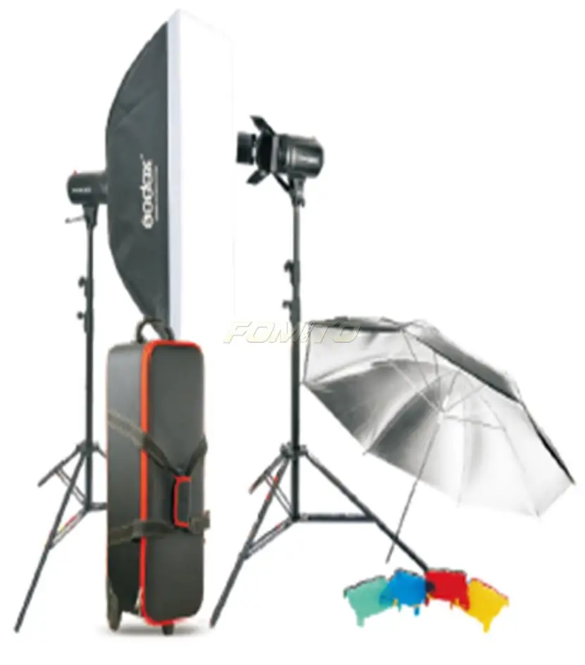 

Godox E300-F E Series 300W studio flash E300 GN58 Studio Flash Kit 2pcs*E300 fash head video Photo Flash Kit