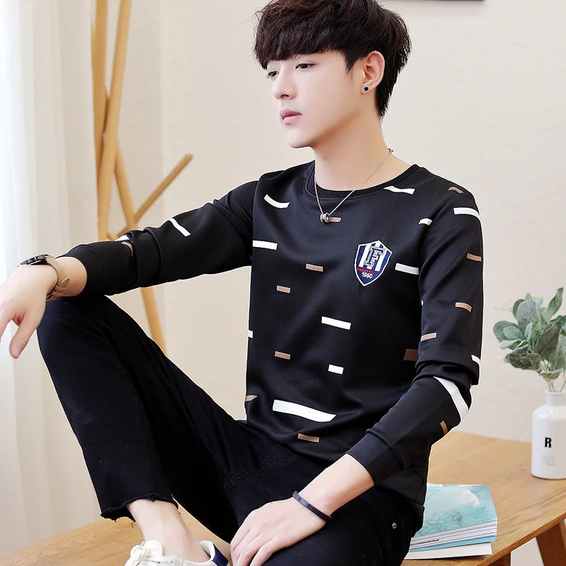 

Korean clothes new round neck pullover hoodies fashion casual streetwear
