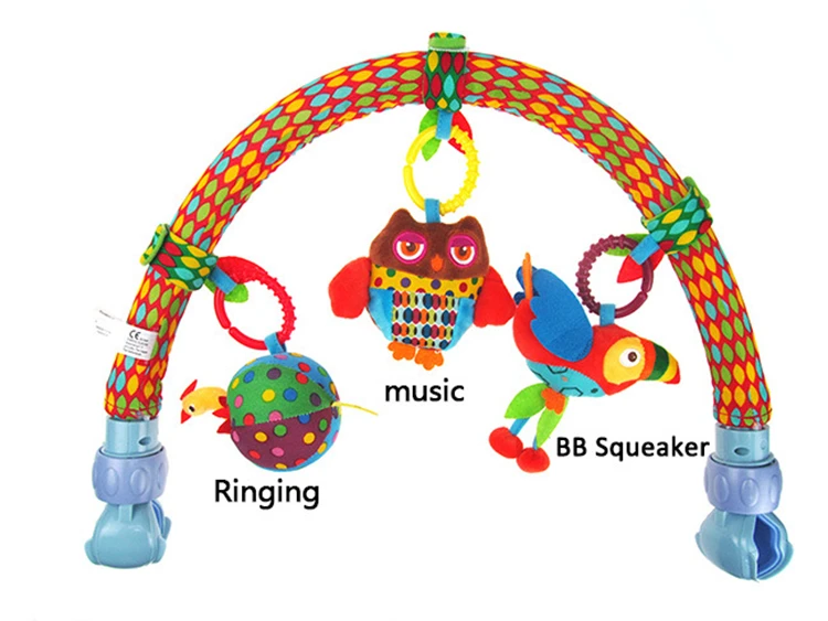 Детская коляска для новорожденных, автомобильный зажим, подвесное сиденье и коляска, игрушки, лесное животное, летающая птица, мультяшная Мобильная погремушка, игрушка 90 см