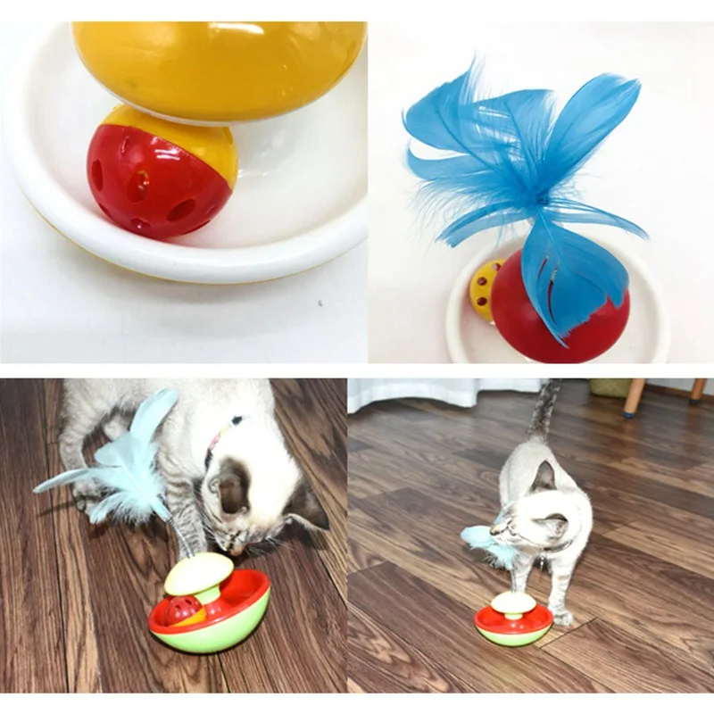 Игрушки для кошек, забавные игрушки с шариками из перьев, пластиковые шарики, колокольчики из перьев, игрушки для кошек